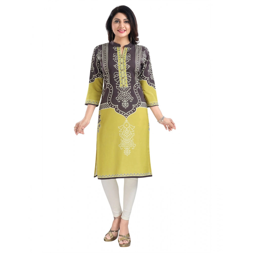 3/4th Sleeve Cotton Blend Tunic Long Kurti