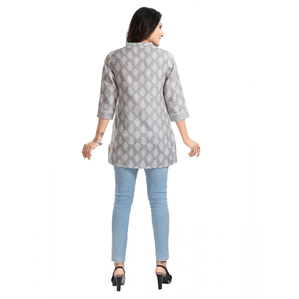 3/4th Sleeve Viscose Blend Tunic Short Top