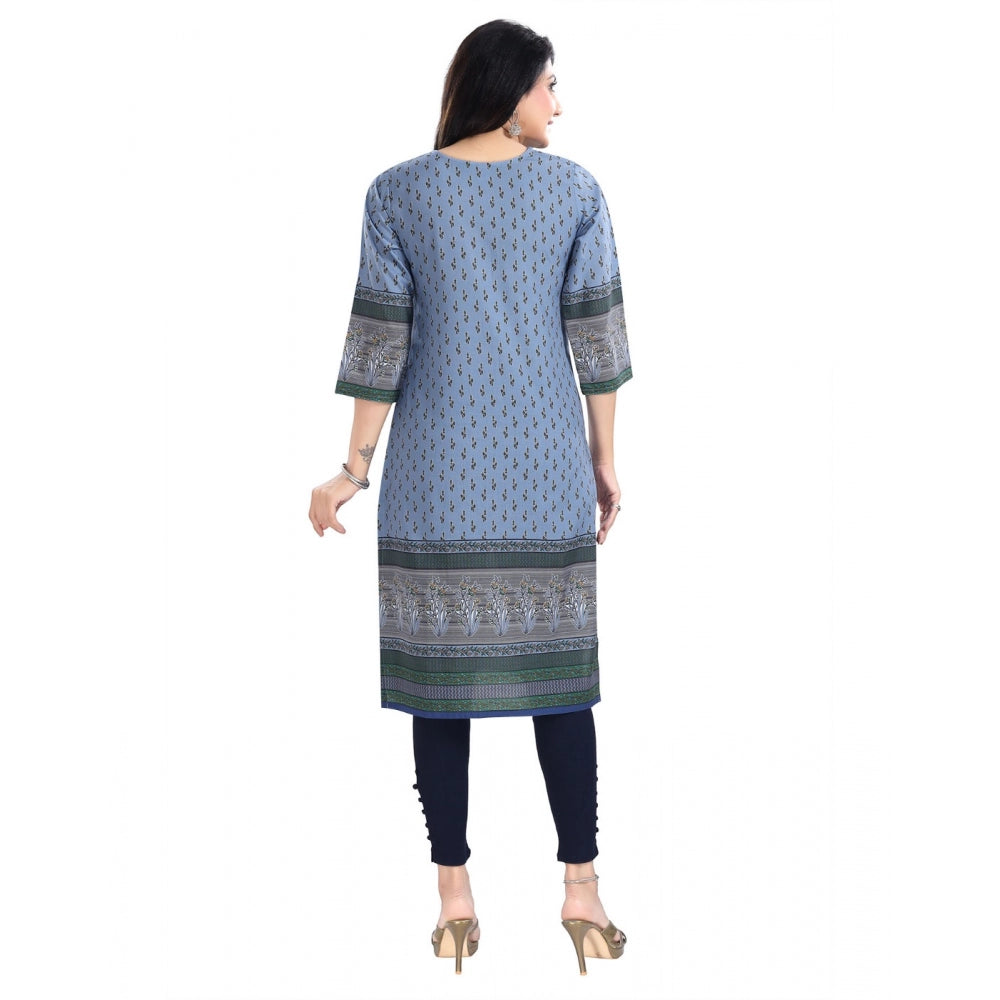 3/4th Sleeve Cotton Blend Tunic Long Kurti