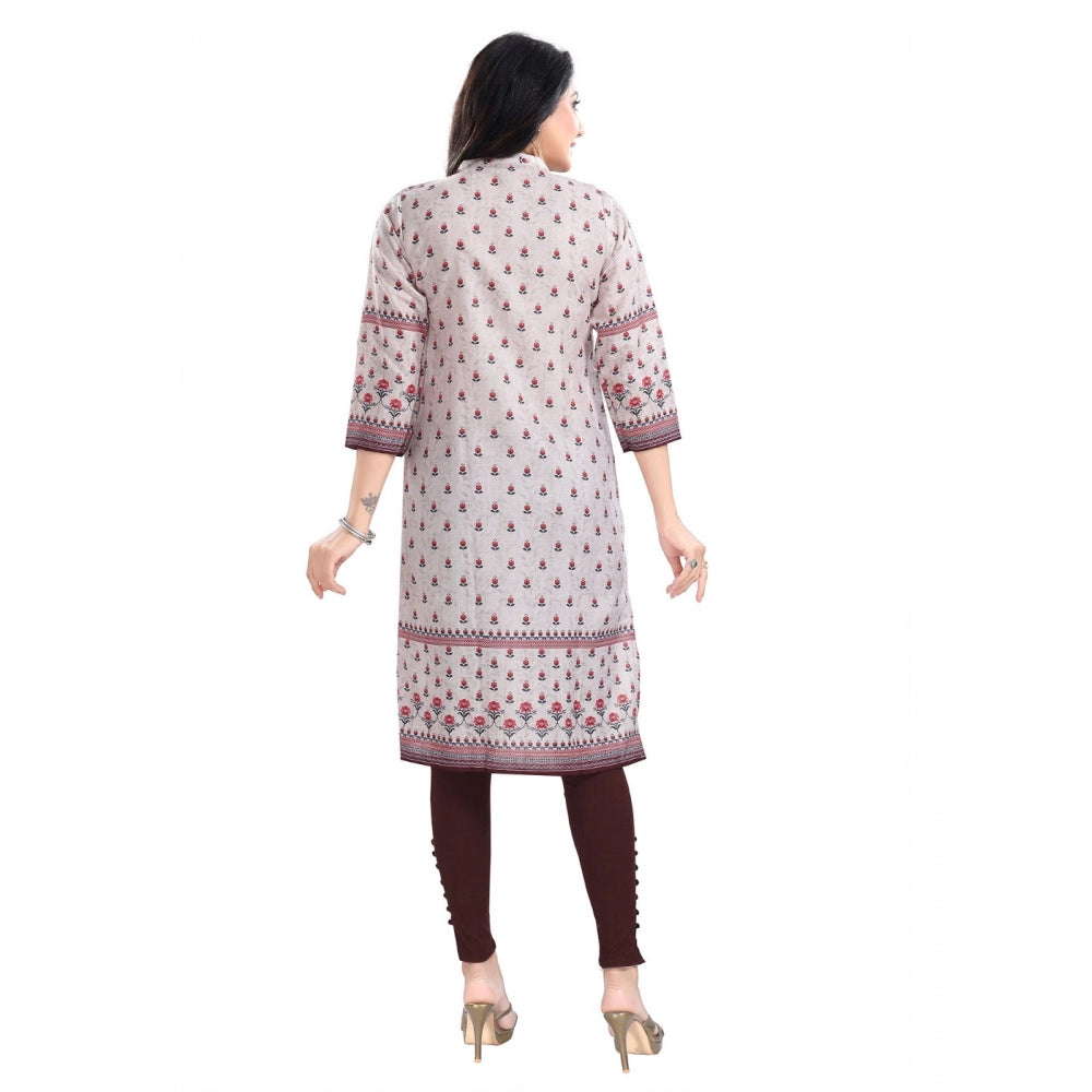 3/4th Sleeve Cotton Blend Tunic Long Kurti