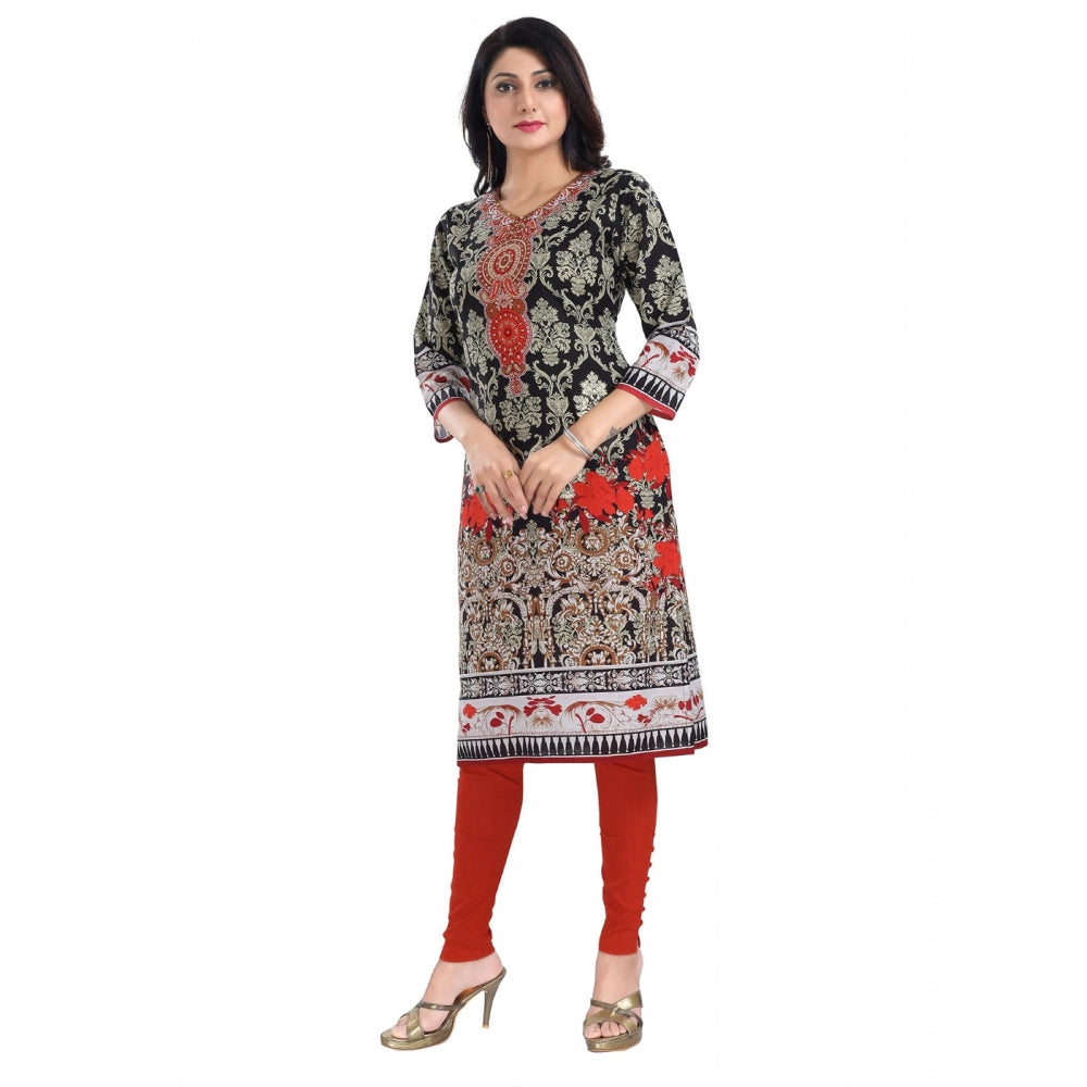 3/4th Sleeve Cotton Blend Tunic Long Kurti