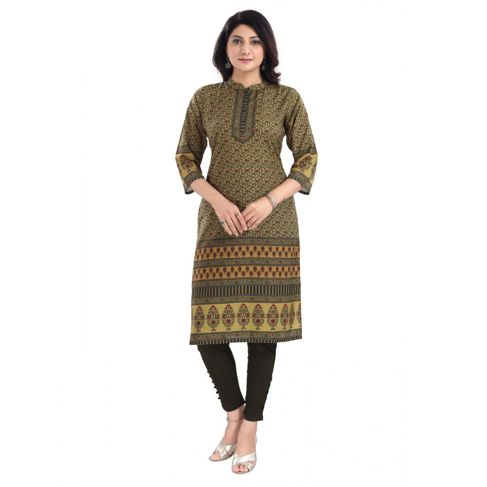 3/4th Sleeve Cotton Blend Tunic Long Kurti