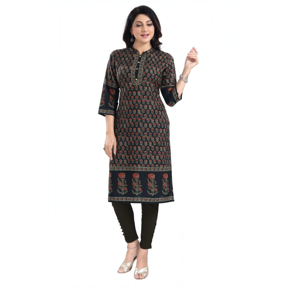 3/4th Sleeve Cotton Blend Tunic Long Kurti