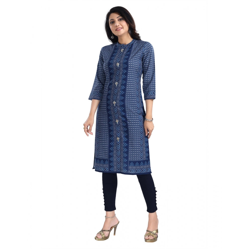 3/4th Sleeve Cotton Blend Tunic Long Kurti