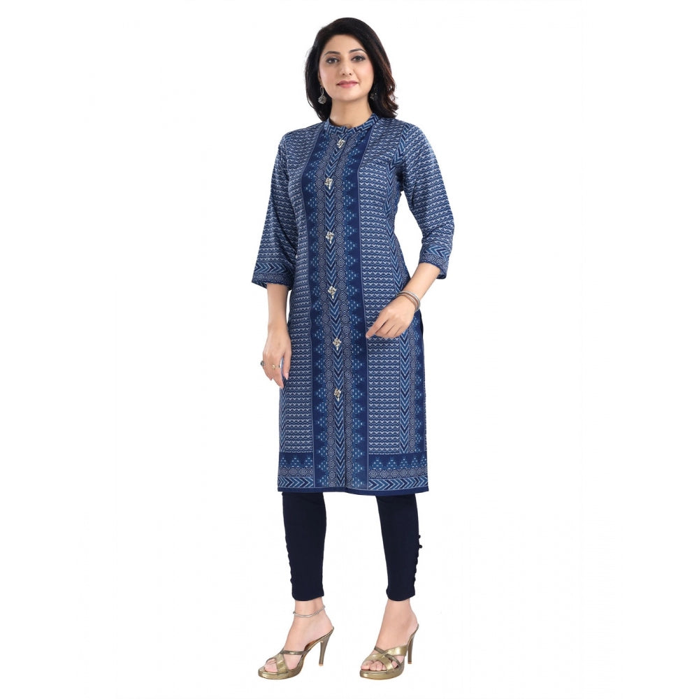 3/4th Sleeve Cotton Blend Tunic Long Kurti