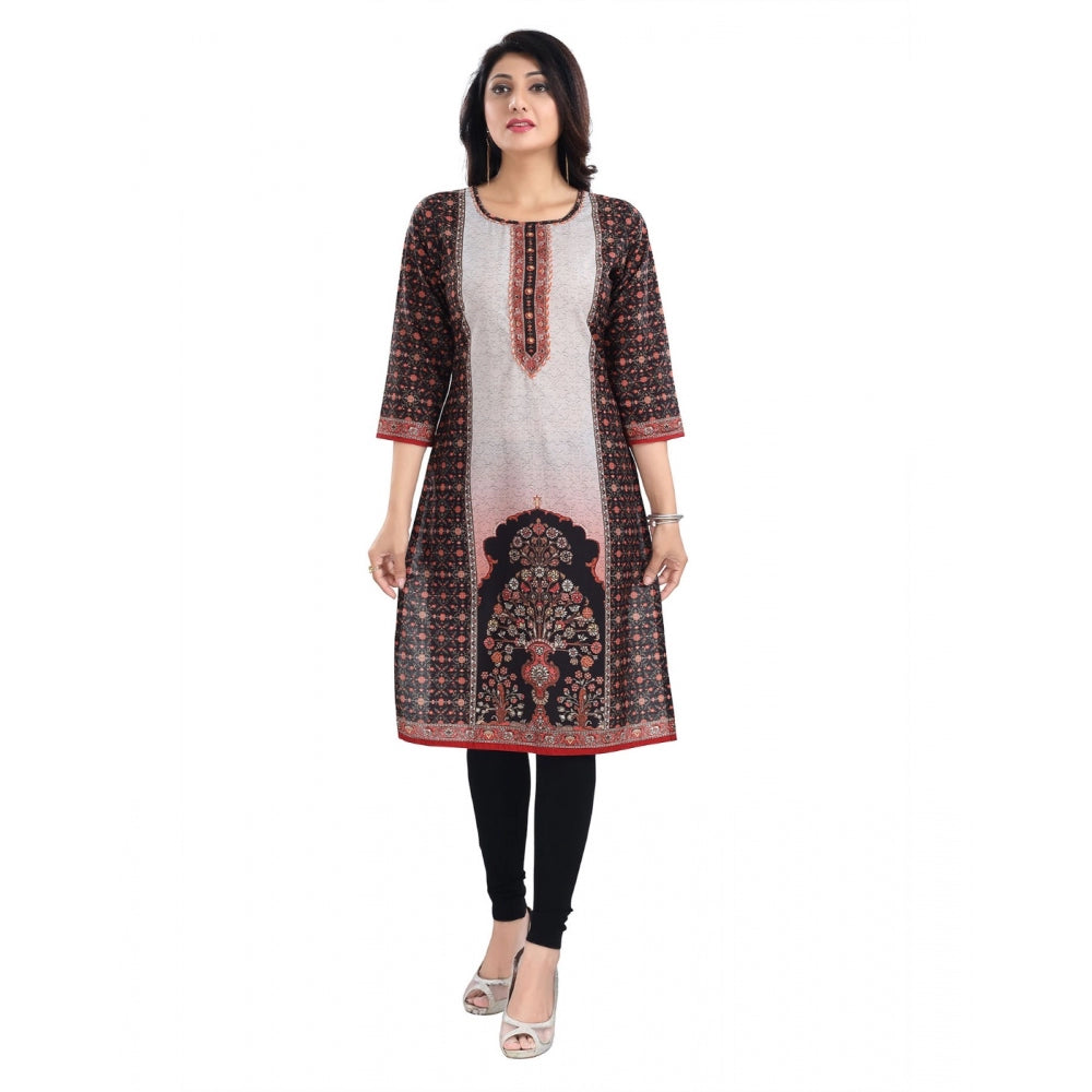 3/4th Sleeve Cotton Blend Tunic Long Kurti