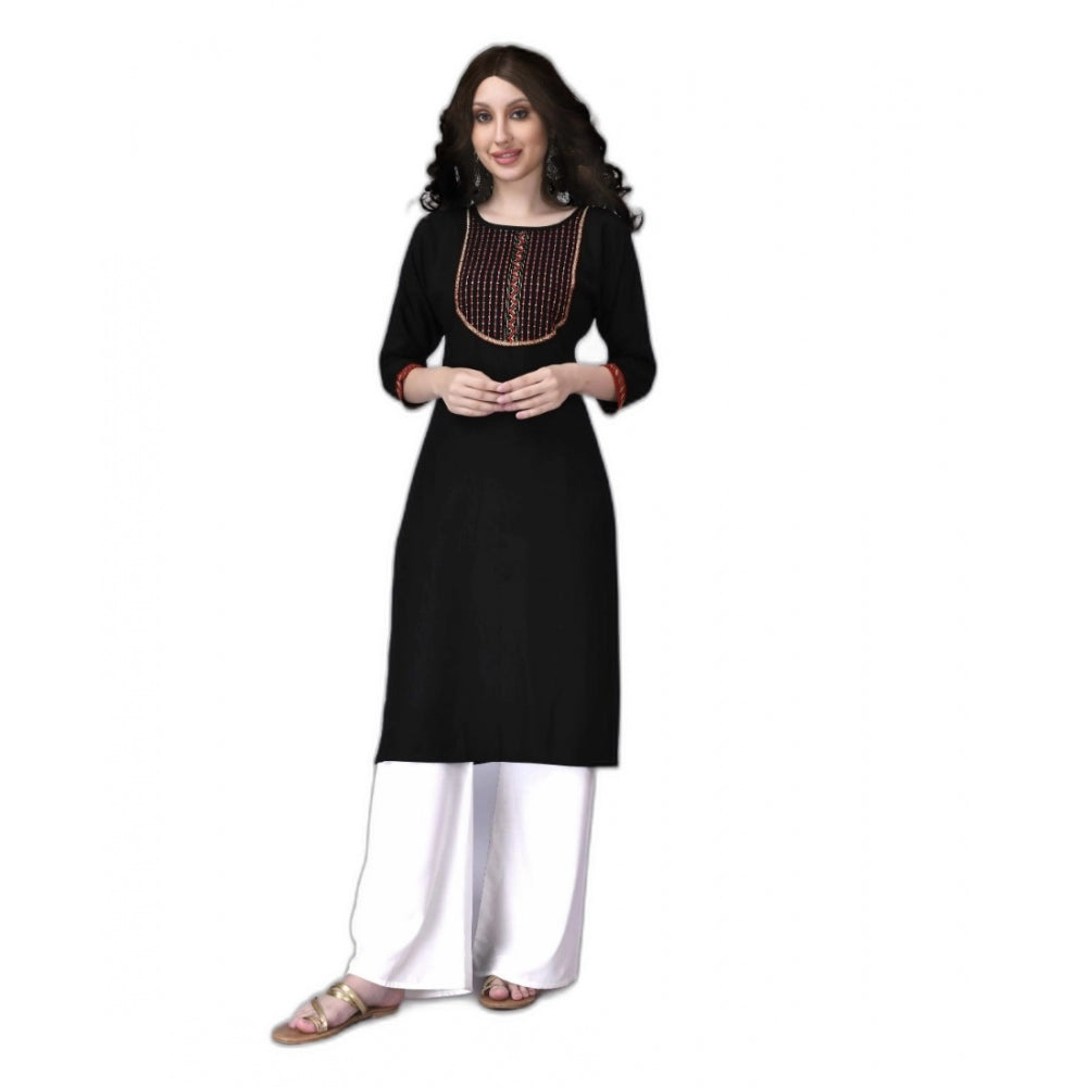 Rayon Lace Straight Kurti