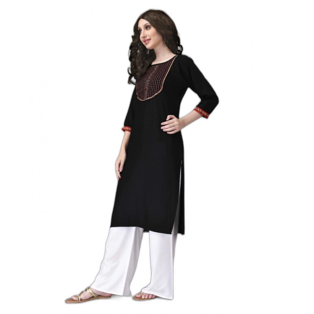 Rayon Lace Straight Kurti