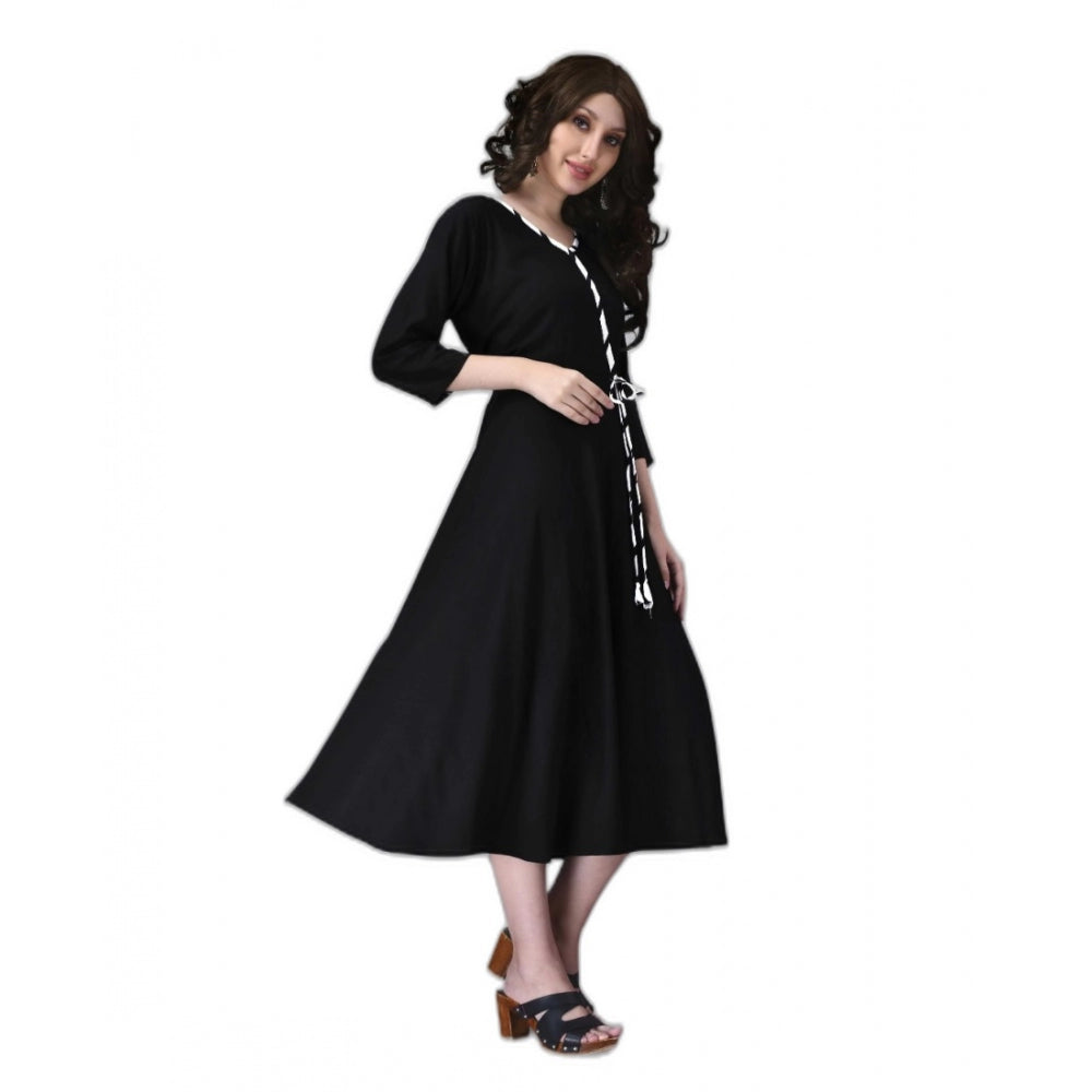 Rayon Lace Straight Kurti