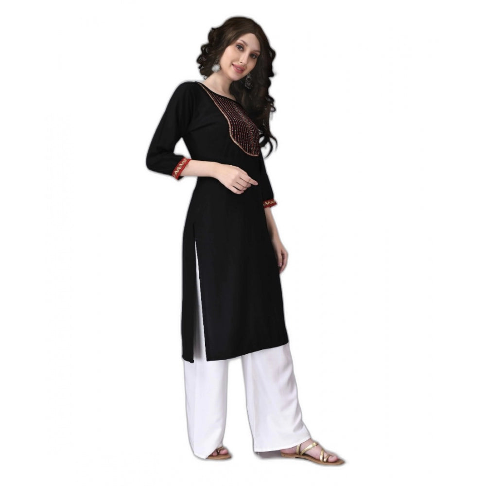 Rayon Lace Straight Kurti