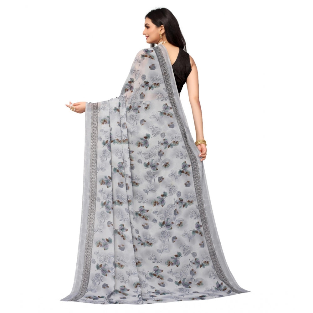 Renial Georgette Floral Printed Sarees