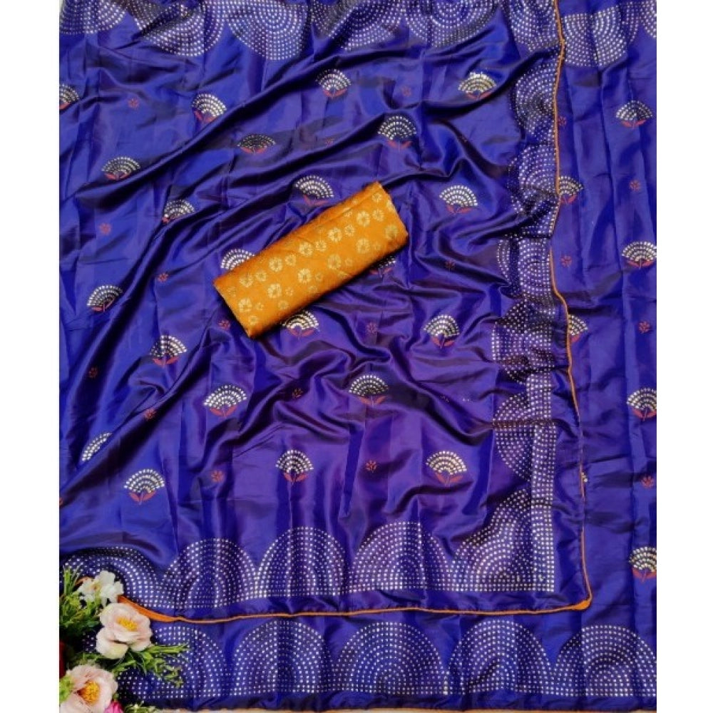 Sana Silk Stone Work Embellished Printed Sarees