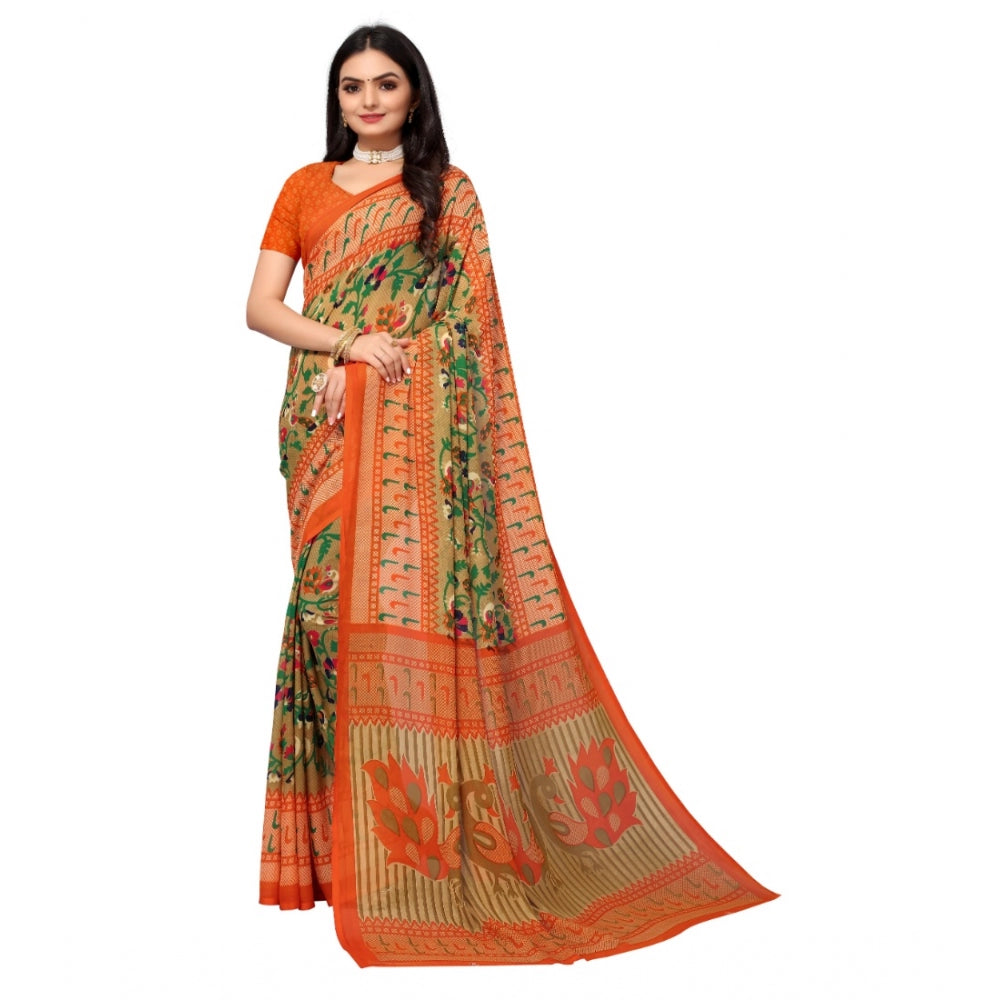 Renial Georgette Floral Printed Sarees