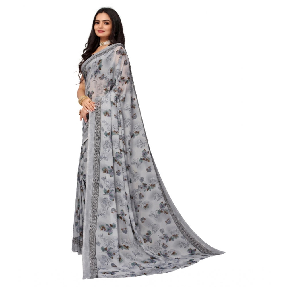 Renial Georgette Floral Printed Sarees