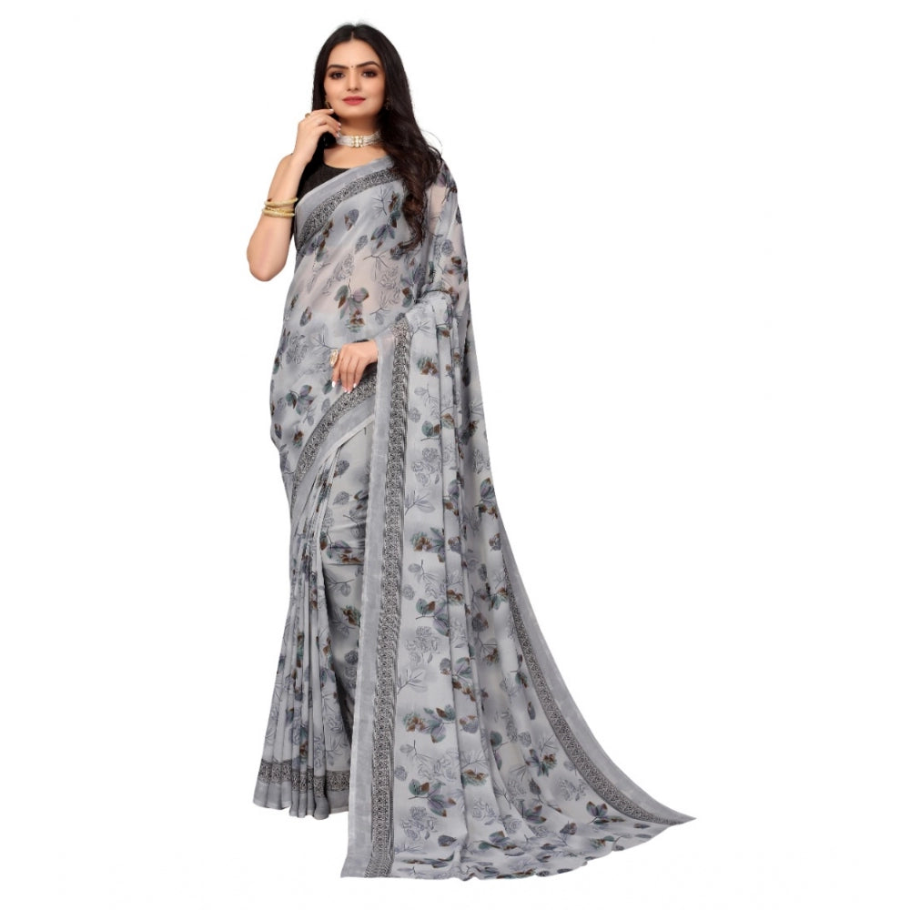 Renial Georgette Floral Printed Sarees