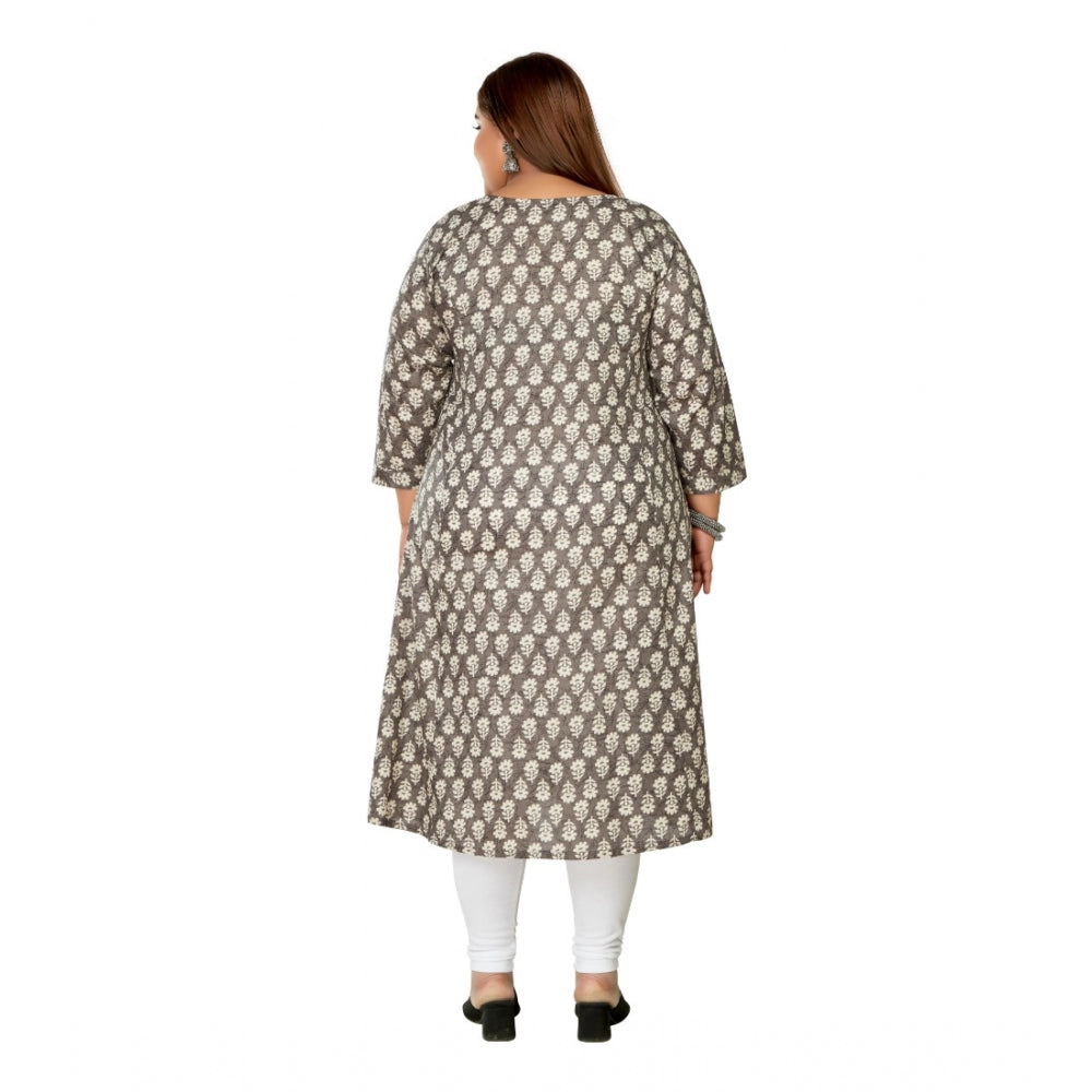 Casual 3/4th Sleeve Printed Pure Cotton Prince Cut A-Line Kurti