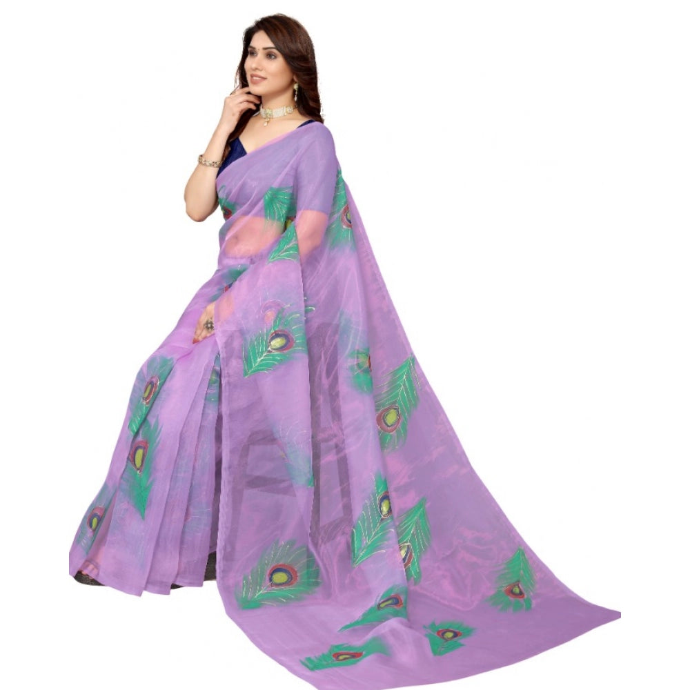 Organza Floral Pattern Sarees