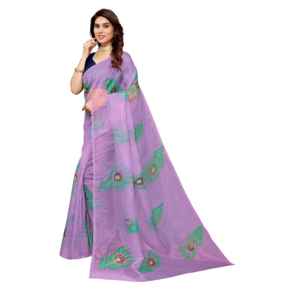 Organza Floral Pattern Sarees