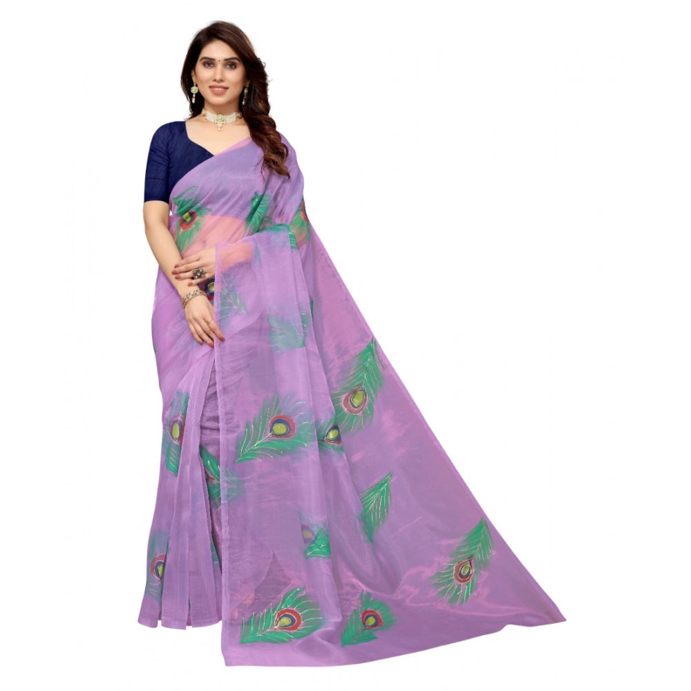 Organza Floral Pattern Sarees