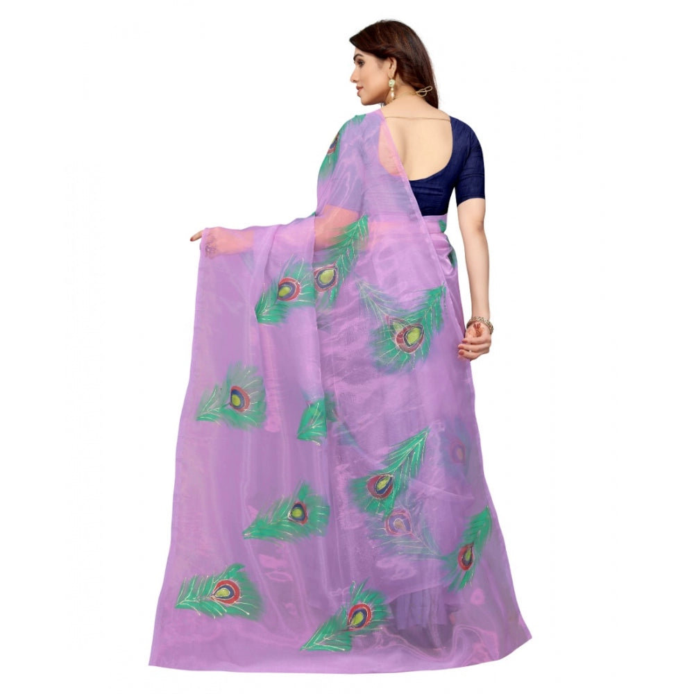 Organza Floral Pattern Sarees