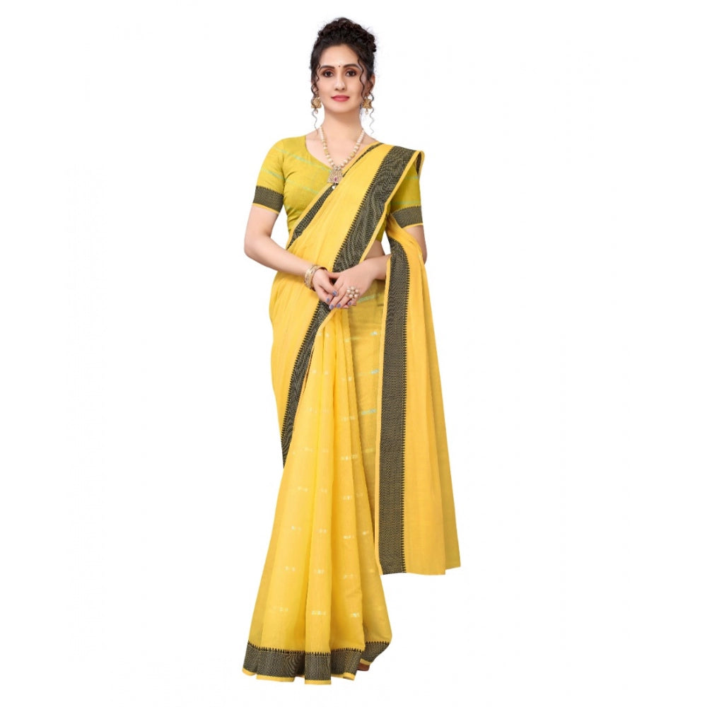 Cotton Blend Stripe Pattern Sarees