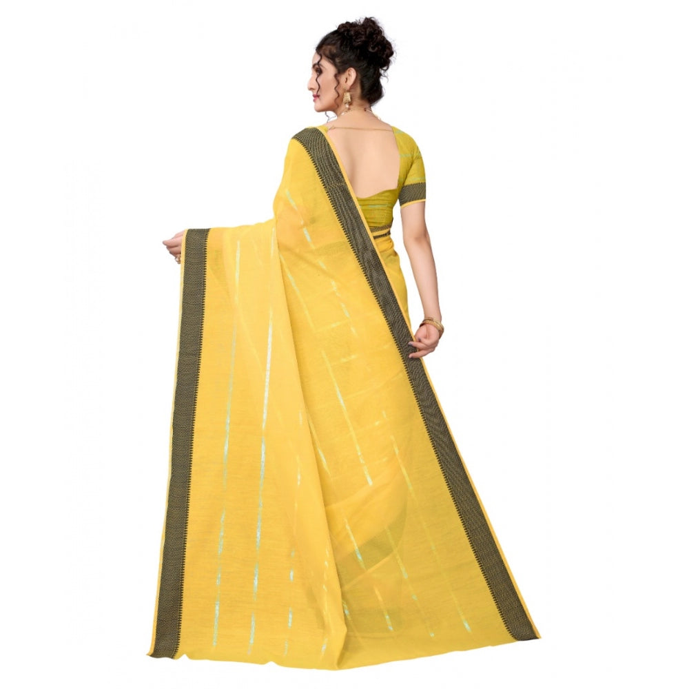 Cotton Blend Stripe Pattern Sarees