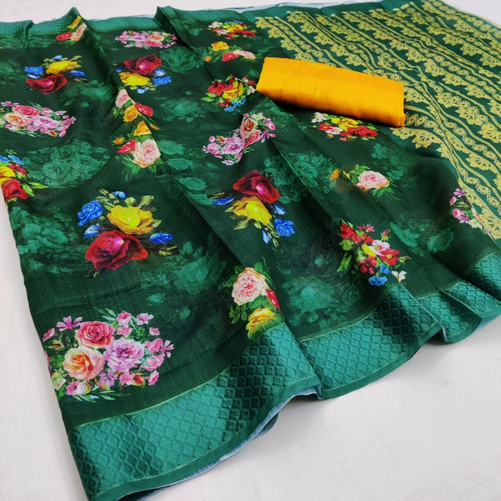 Cotton Blend Digital Printed Sarees