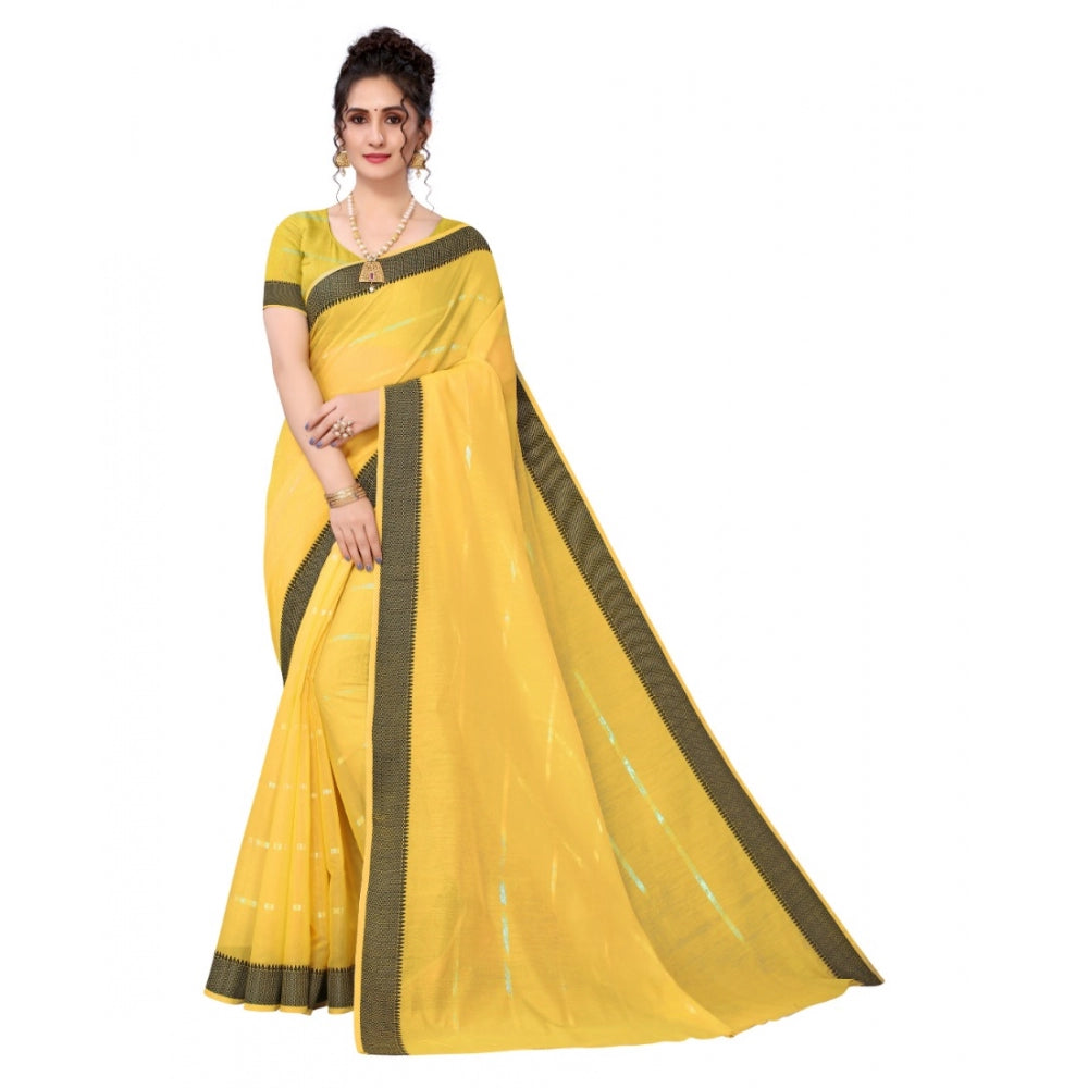 Cotton Blend Stripe Pattern Sarees