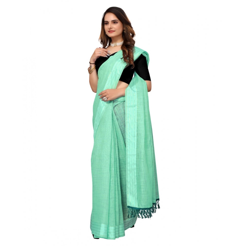 Cotton Blend Slub Pattern Sarees