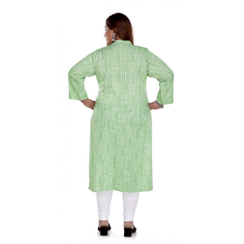 Casual 3/4th Sleeve Imported Synthetix Full printed Straight Kurti