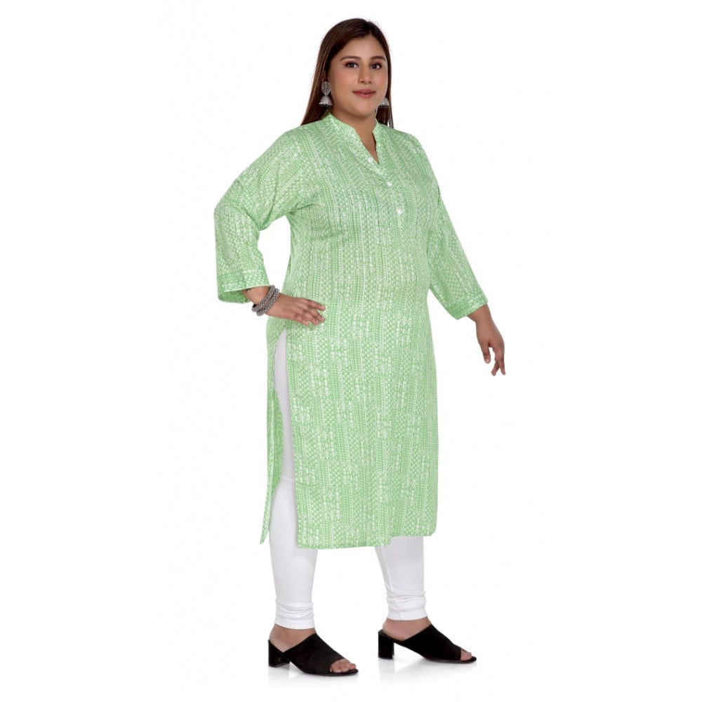 Casual 3/4th Sleeve Imported Synthetix Full printed Straight Kurti