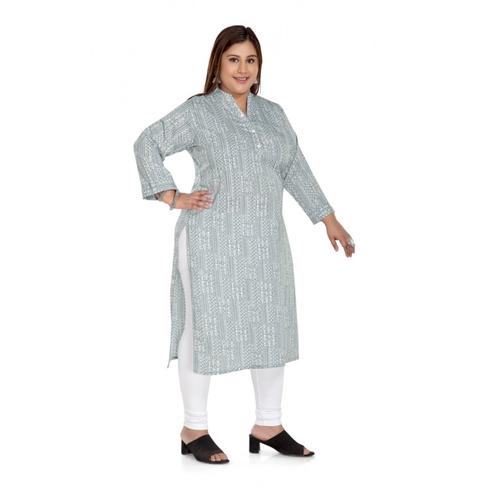 Casual 3/4th Sleeve Imported Synthetix Full printed Straight Kurti