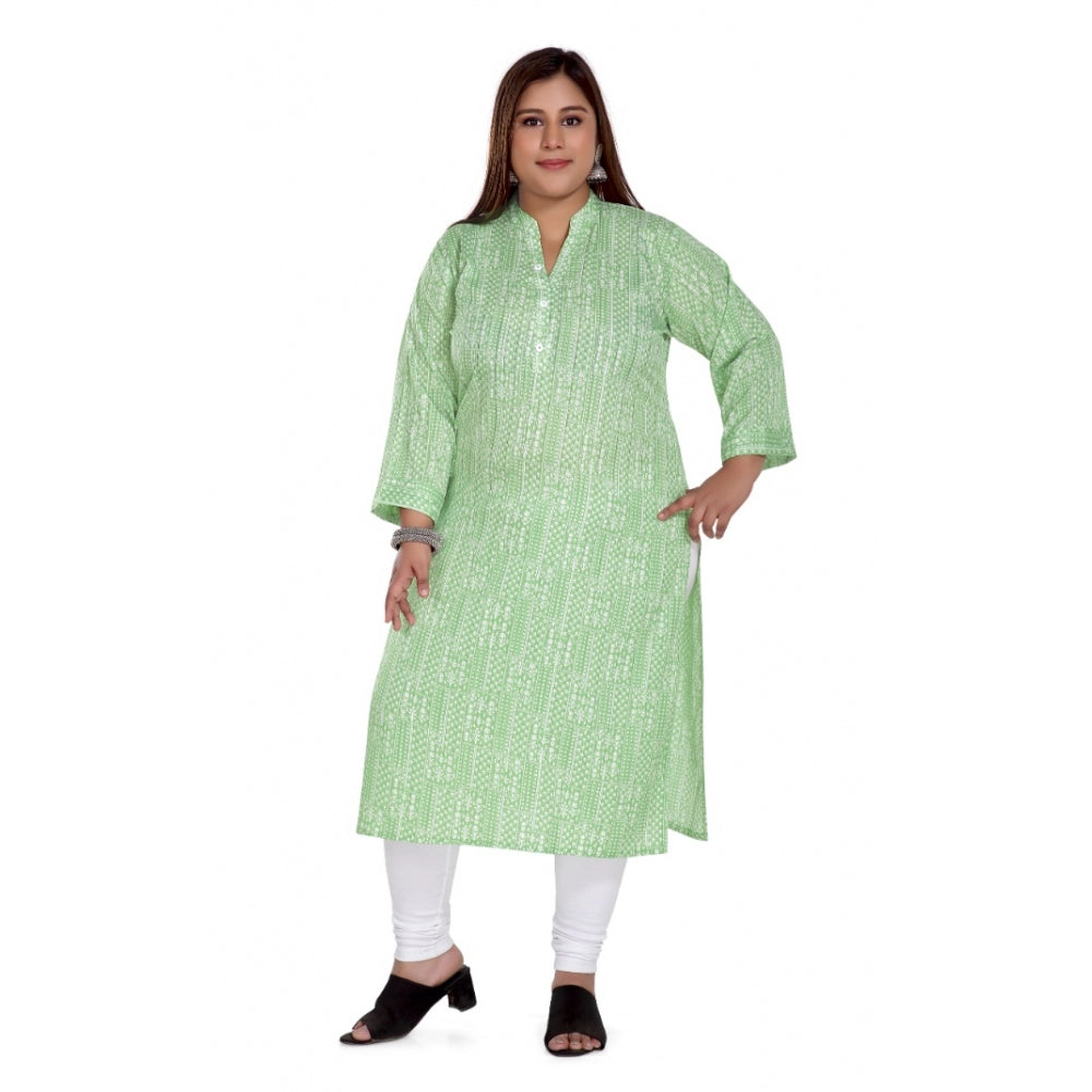 Casual 3/4th Sleeve Imported Synthetix Full printed Straight Kurti