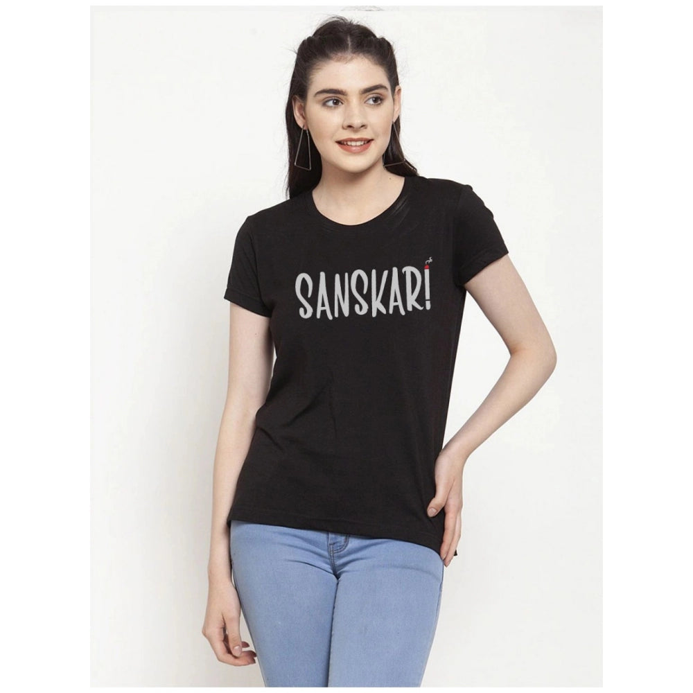 Cotton Blend Sanskari Printed T-Shirt