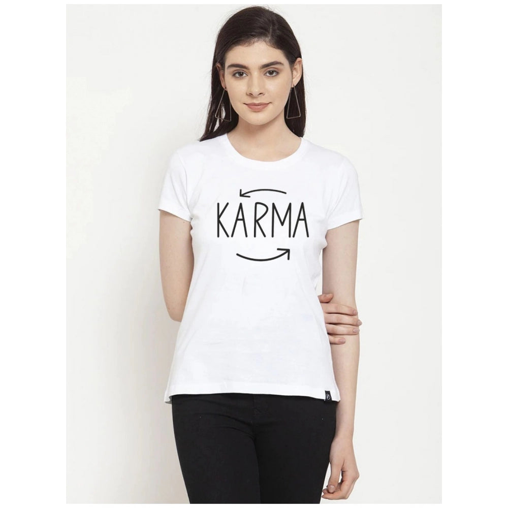 Cotton Blend Karma Printed T-Shirt