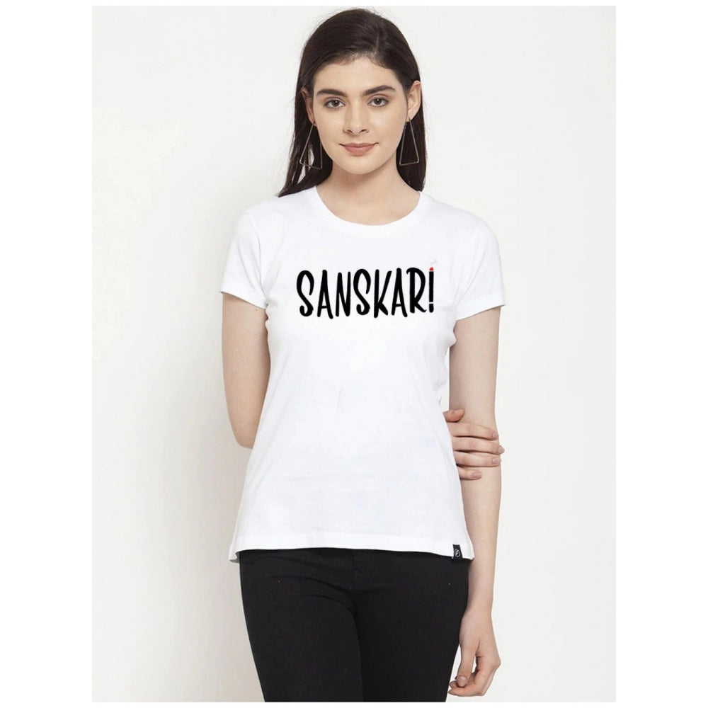 Cotton Blend Sanskari Printed T-Shirt