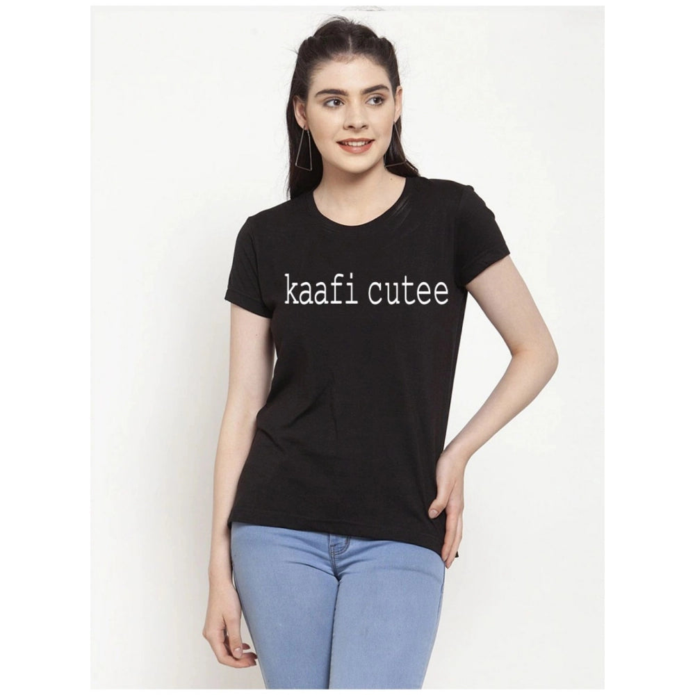 Cotton Blend Kaafi Cutee Printed T-Shirt