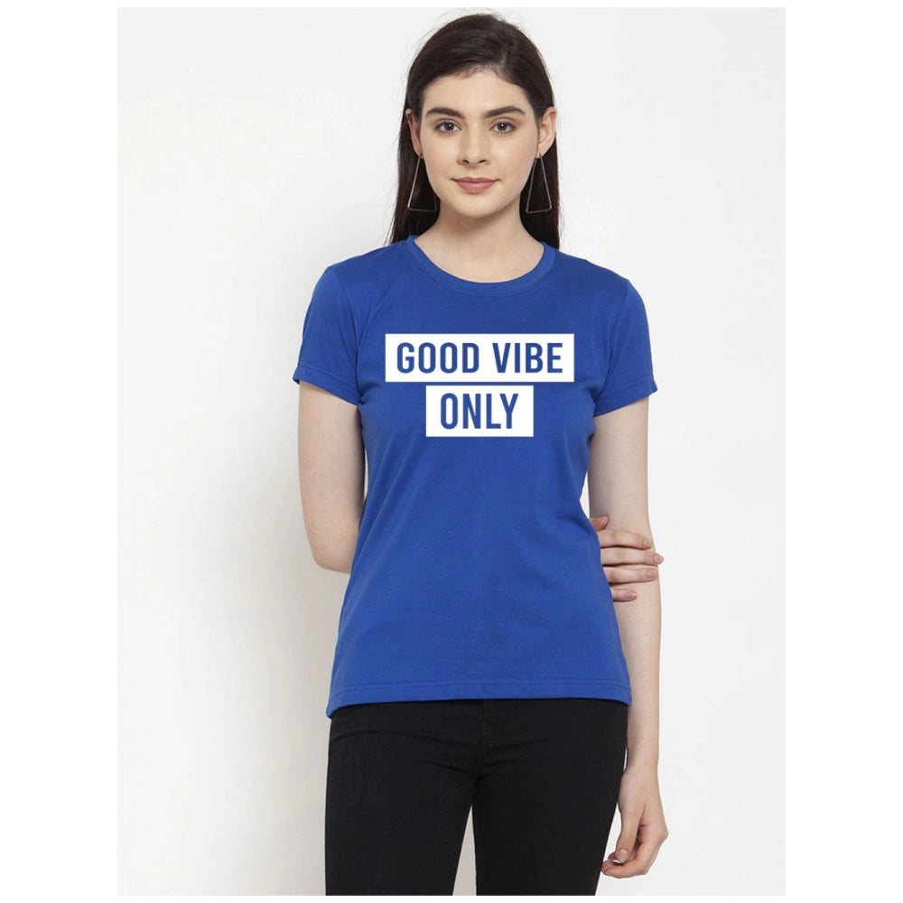 Cotton Blend Good Vibe Only Printed T-Shirt