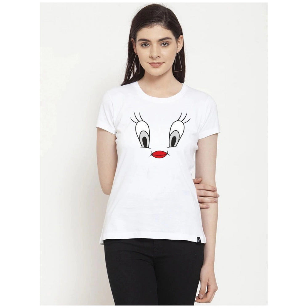 Cotton Blend Graphic Print Printed T-Shirt