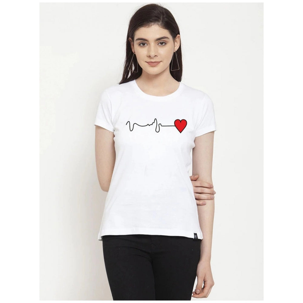 Cotton Blend Waves Printed T-Shirt