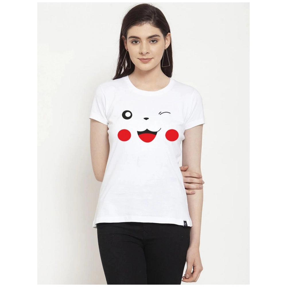 Cotton Blend Graphic Print Printed T-Shirt