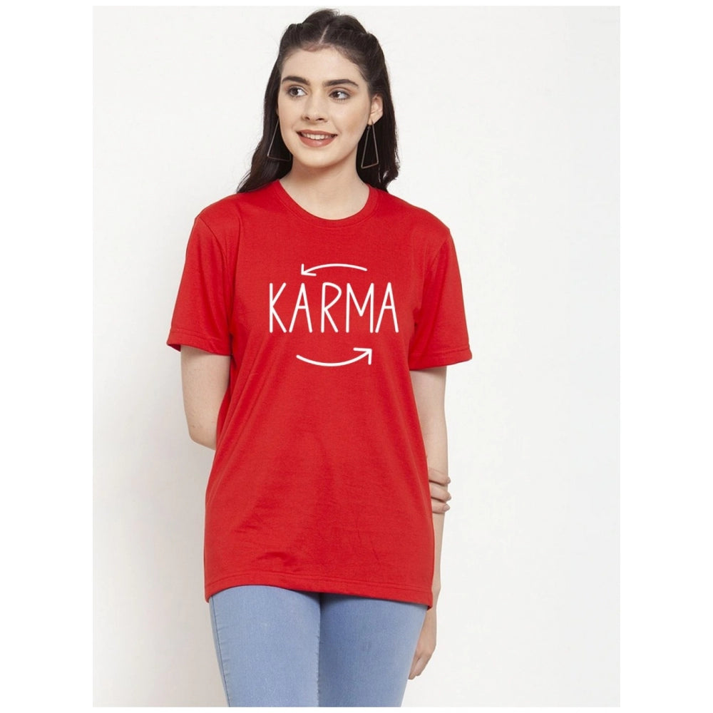 Cotton Blend Karma Printed T-Shirt