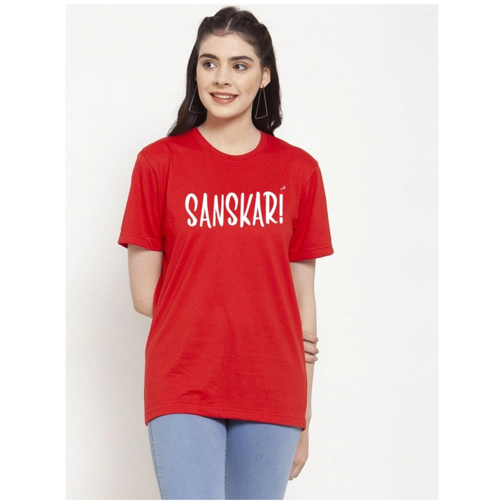 Cotton Blend Sanskari Printed T-Shirt