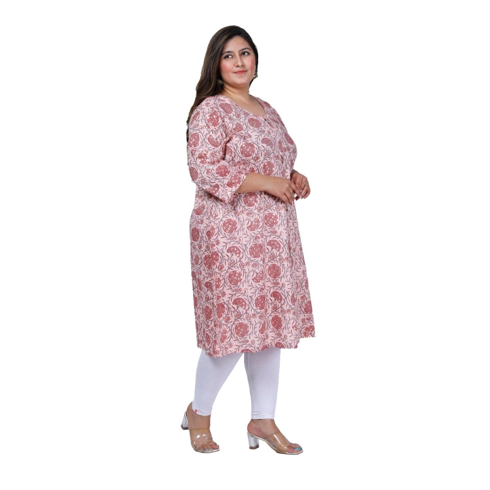 Office wear Golden Foil Capsule A-Line Kurti