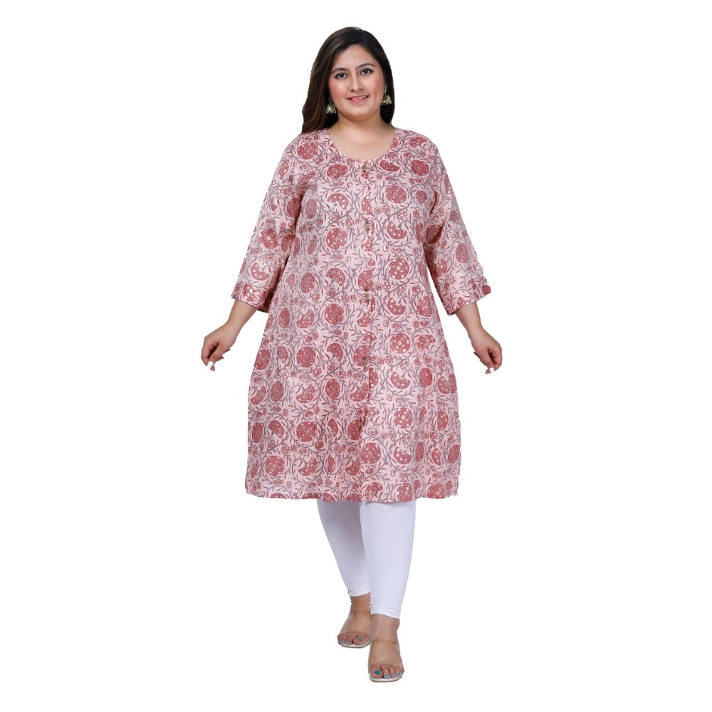 Office wear Golden Foil Capsule A-Line Kurti