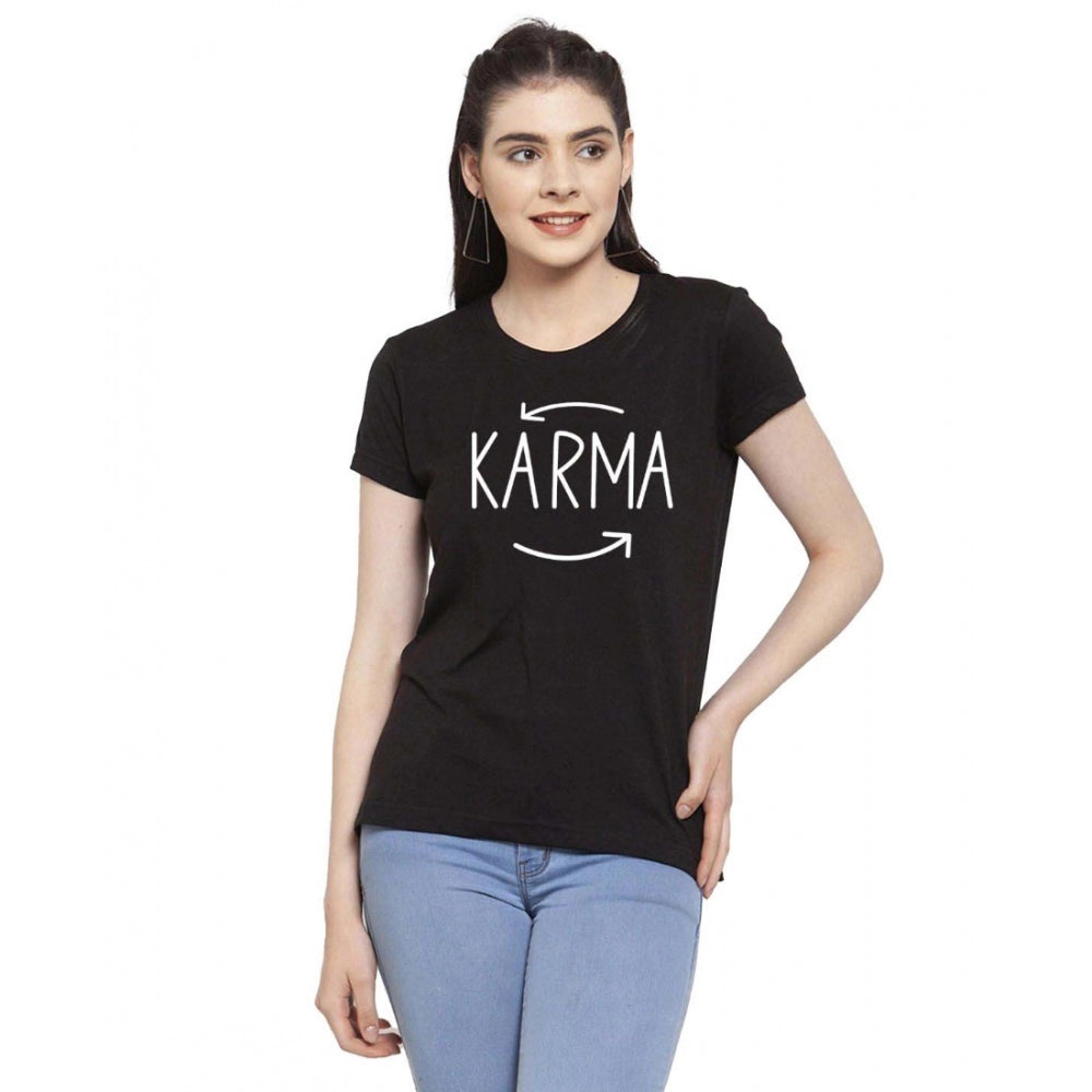 Cotton Blend Karma Printed T-Shirt