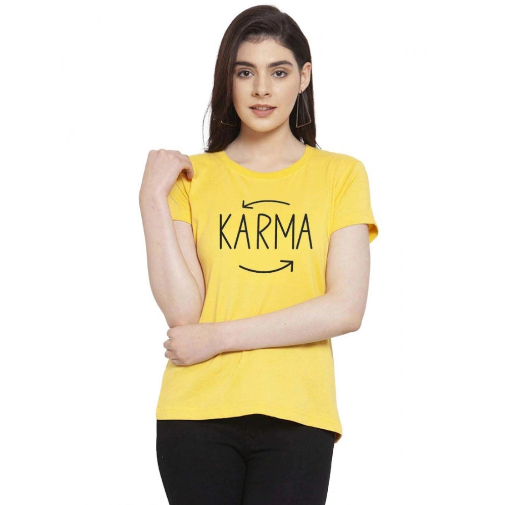 Cotton Blend Karma Printed T-Shirt