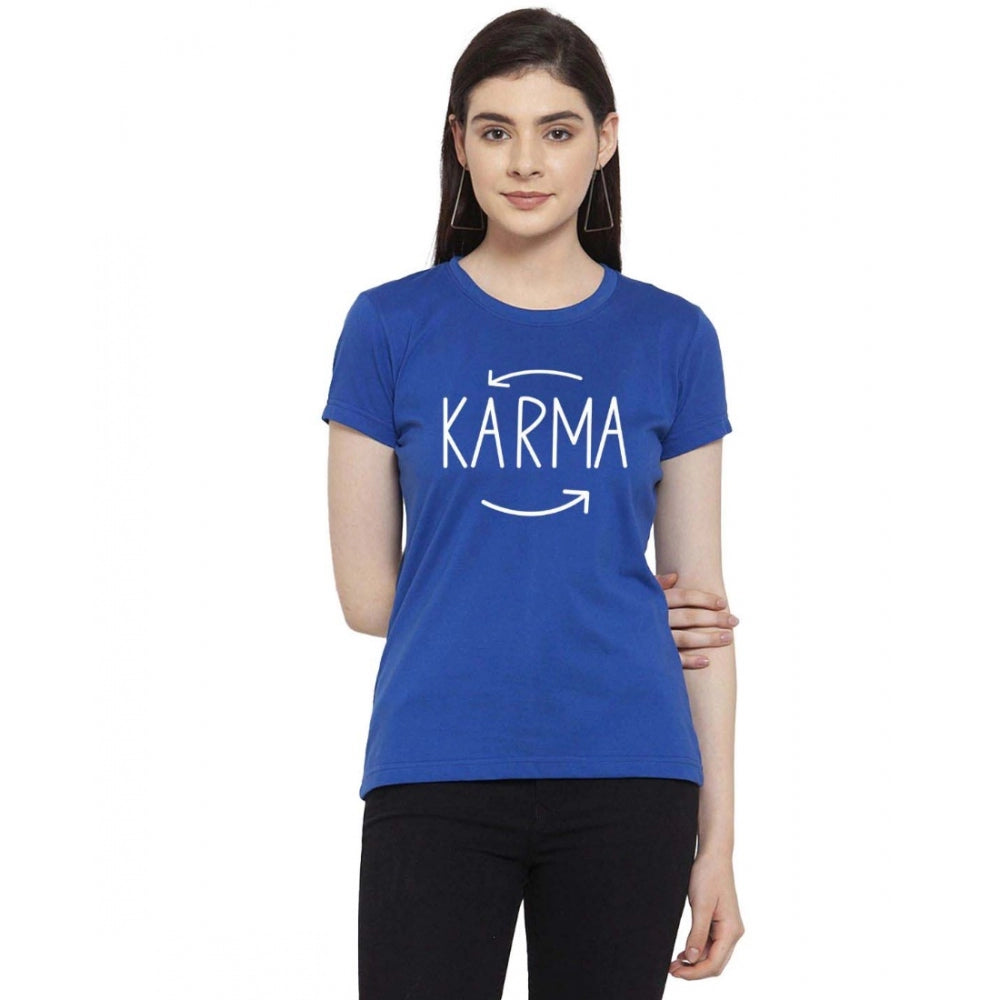 Cotton Blend Karma Printed T-Shirt