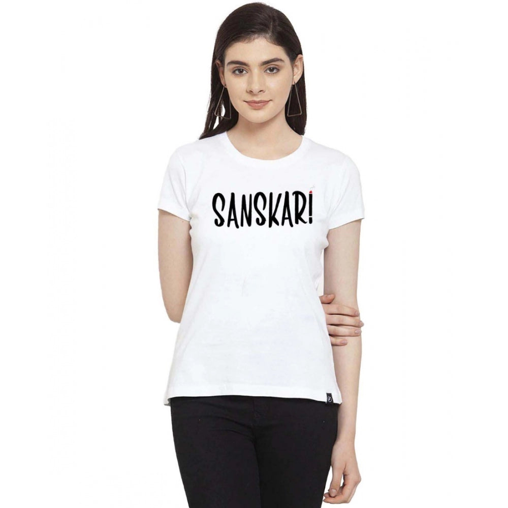 Cotton Blend Sanskari Printed T-Shirt