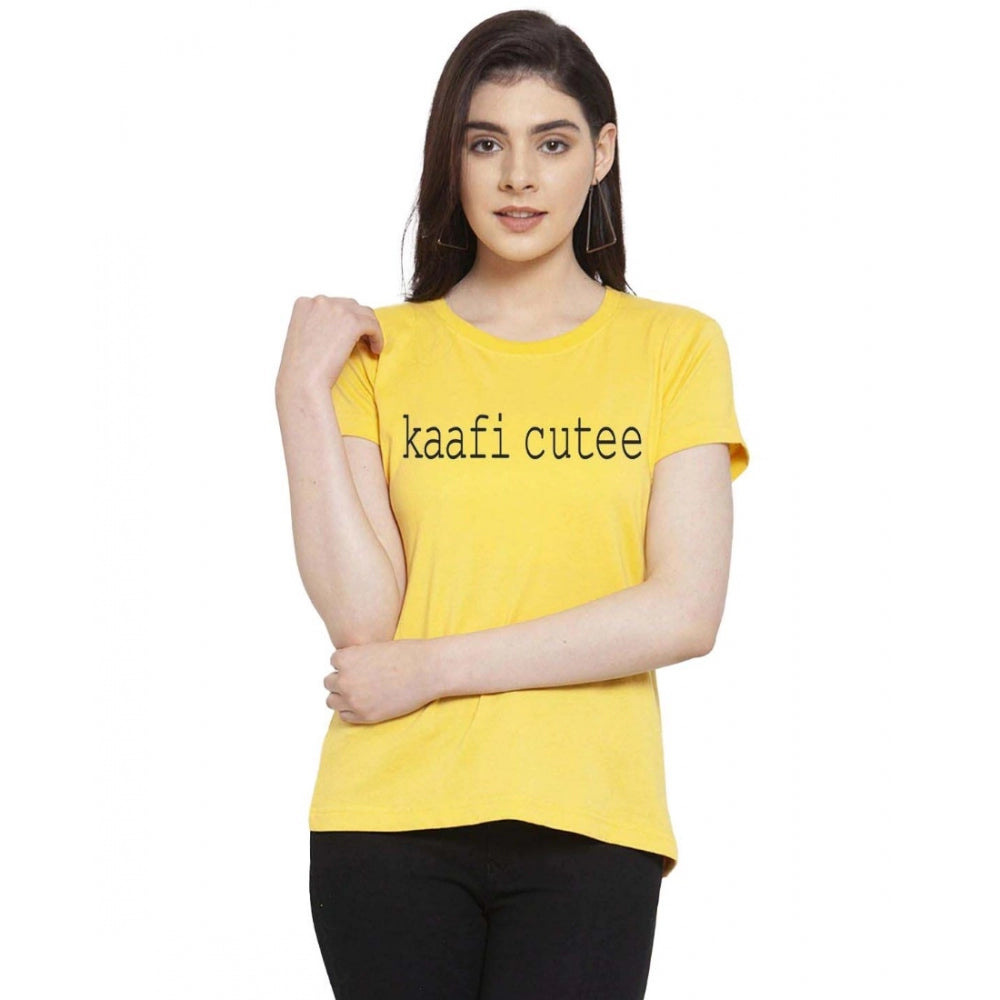 Cotton Blend Kaafi Cutee Printed T-Shirt